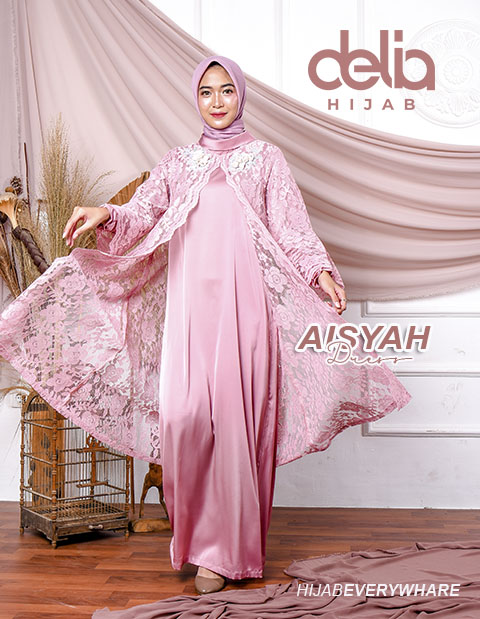 Baju Gamis Brokat - Aisyah Dress - Delia Hijab