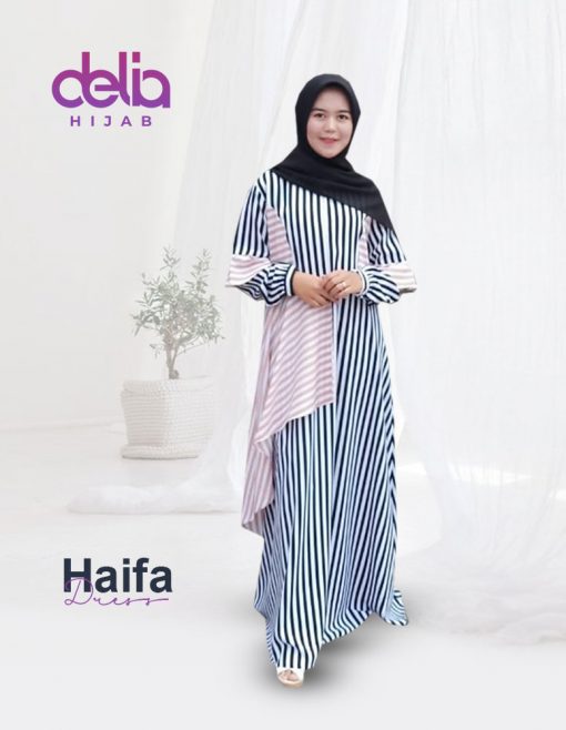 Baju Gamis Kekinian - Haifa Dress - Delia Hijab