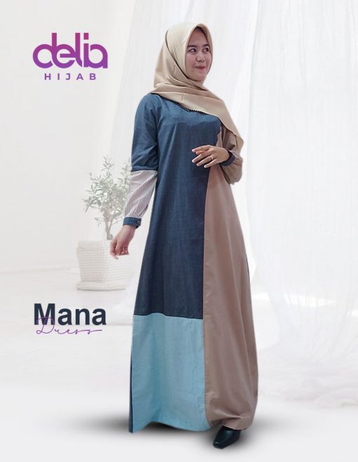 Baju Gamis Kekinian - Mana Dress - Delia Hijab