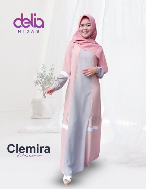 Baju Gamis Syari - Clemira Dress - Delia Hijab