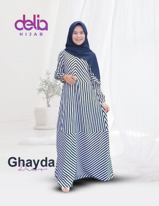 Baju Gamis Kekinian - Ghayda Dress - Delia Hijab