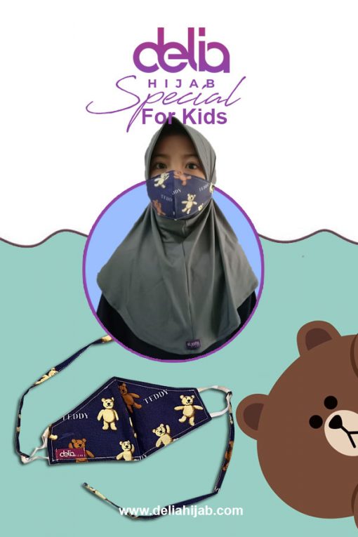 Masker Anak Karakter - Masker Anak 02 - Delia Hijab