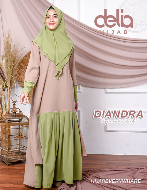 Baju Gamis Syari - Diandra Dress - Delia Hijab