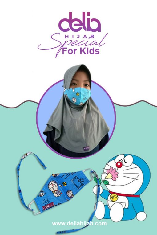 Masker Anak Karakter - Masker Anak 02 - Delia Hijab